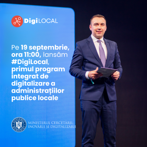 Ministrul Bogdan Ivan: pe 19 septembrie, la ora 11:00, lansăm DigiLocal,  primul program integrat de digitalizare a administrațiilor publice locale