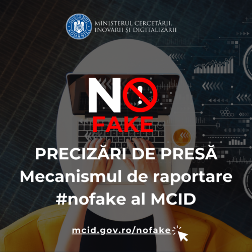 Precizări de presă – Mecanismul de raportare #nofake al MCID